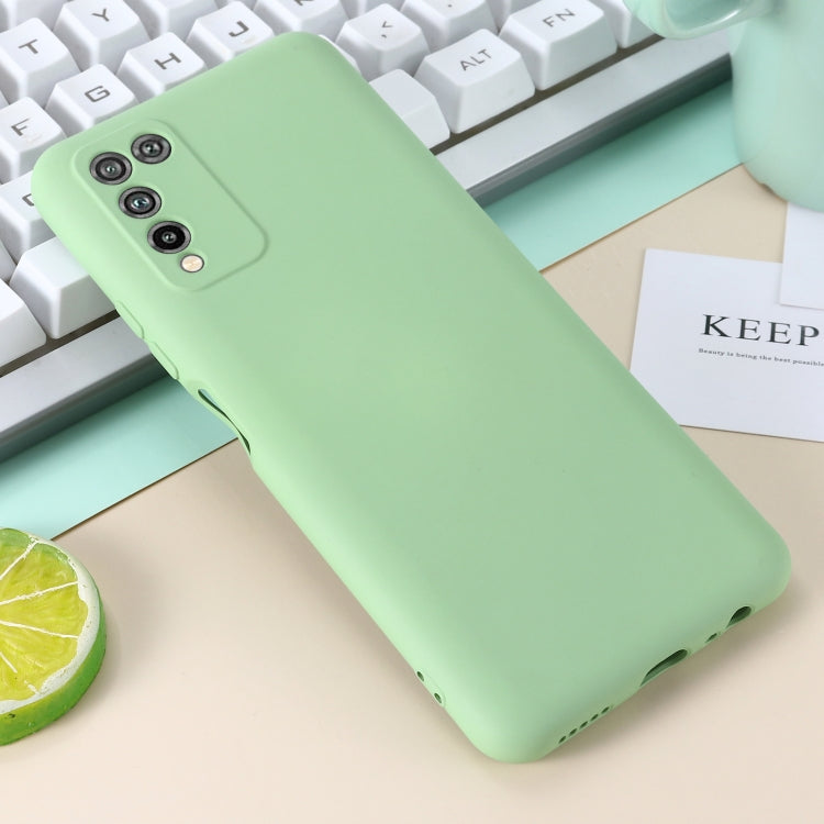 For Huawei Honor 10X Lite Pure Color Liquid Silicone Shockproof Full Coverage Case