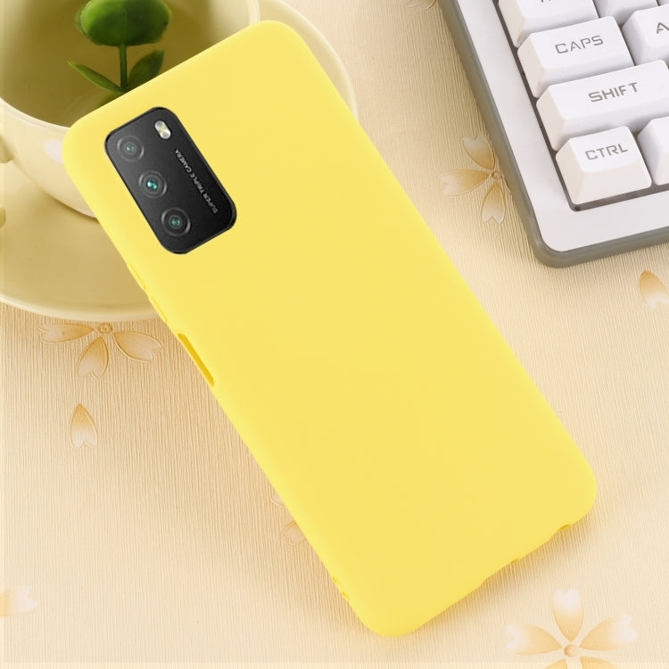 For Xiaomi Poco M3 Pure Color Liquid Silicone Shockproof Full Coverage Case