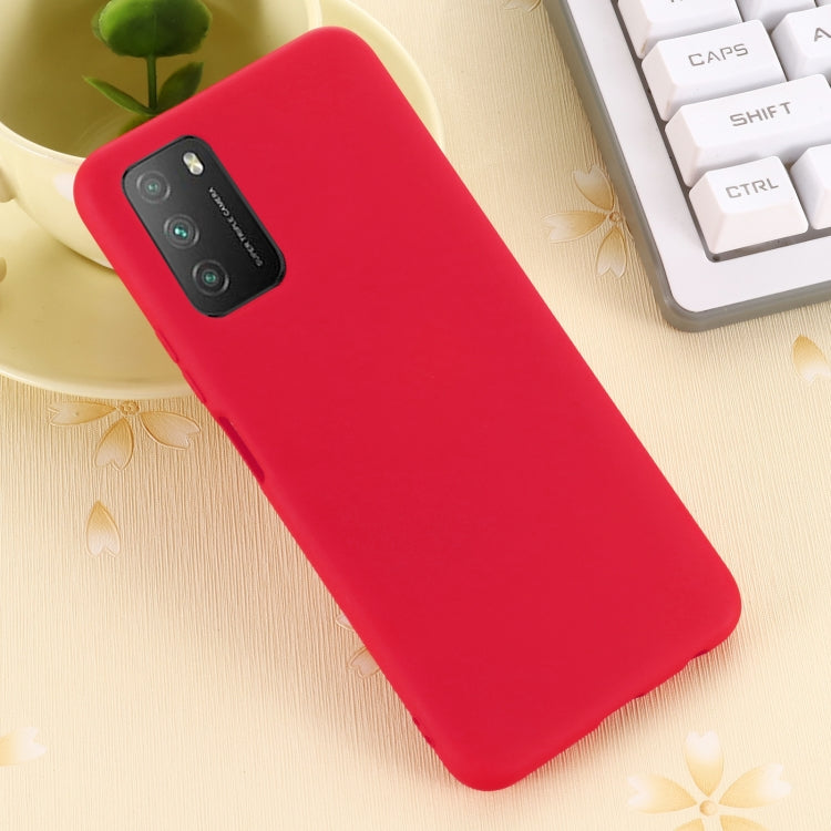 For Xiaomi Poco M3 Pure Color Liquid Silicone Shockproof Full Coverage Case