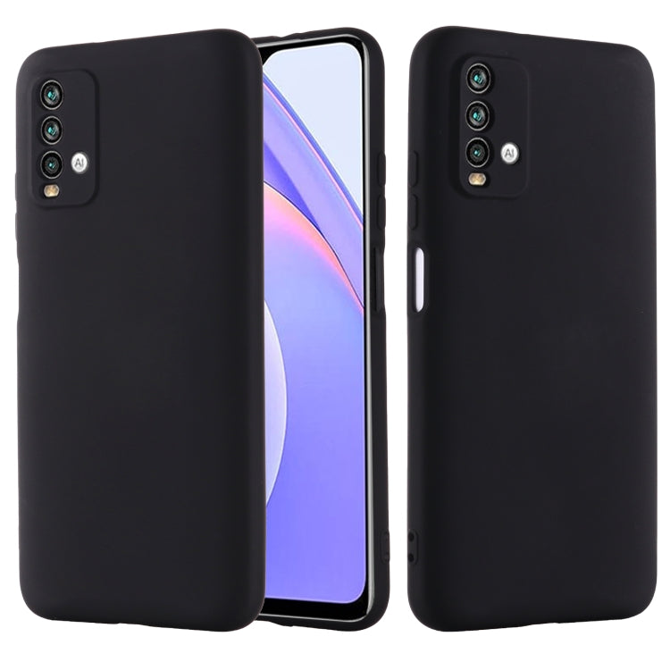 For Xiaomi Redmi Note 9 4G (CN Version) / Redmi 9 Power / Redmi 9T Pure Color Liquid Silicone Shockproof Full Coverage Case