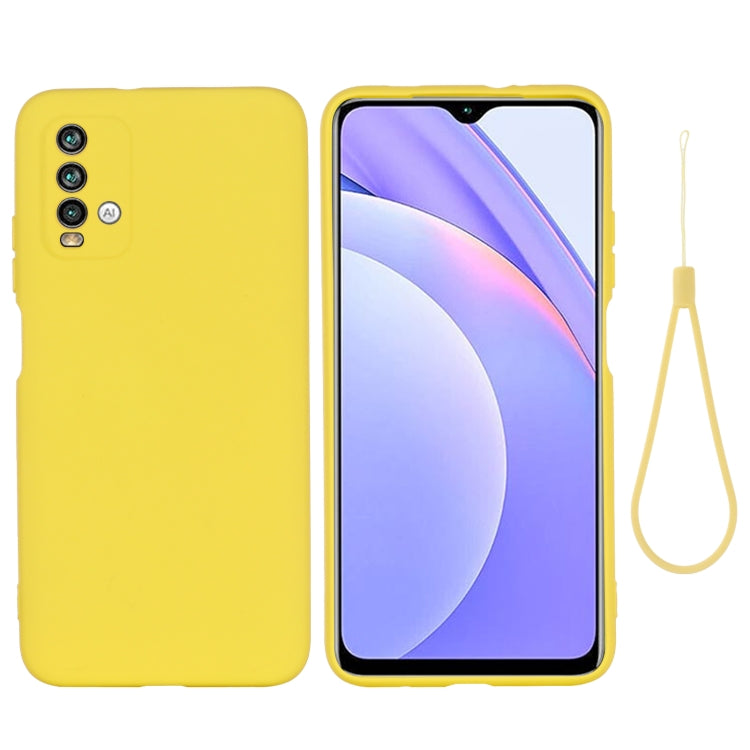 For Xiaomi Redmi Note 9 4G (CN Version) / Redmi 9 Power / Redmi 9T Pure Color Liquid Silicone Shockproof Full Coverage Case