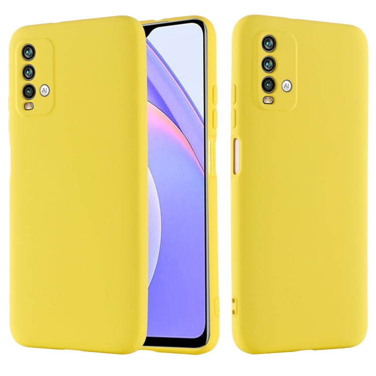 For Xiaomi Redmi Note 9 4G (CN Version) / Redmi 9 Power / Redmi 9T Pure Color Liquid Silicone Shockproof Full Coverage Case