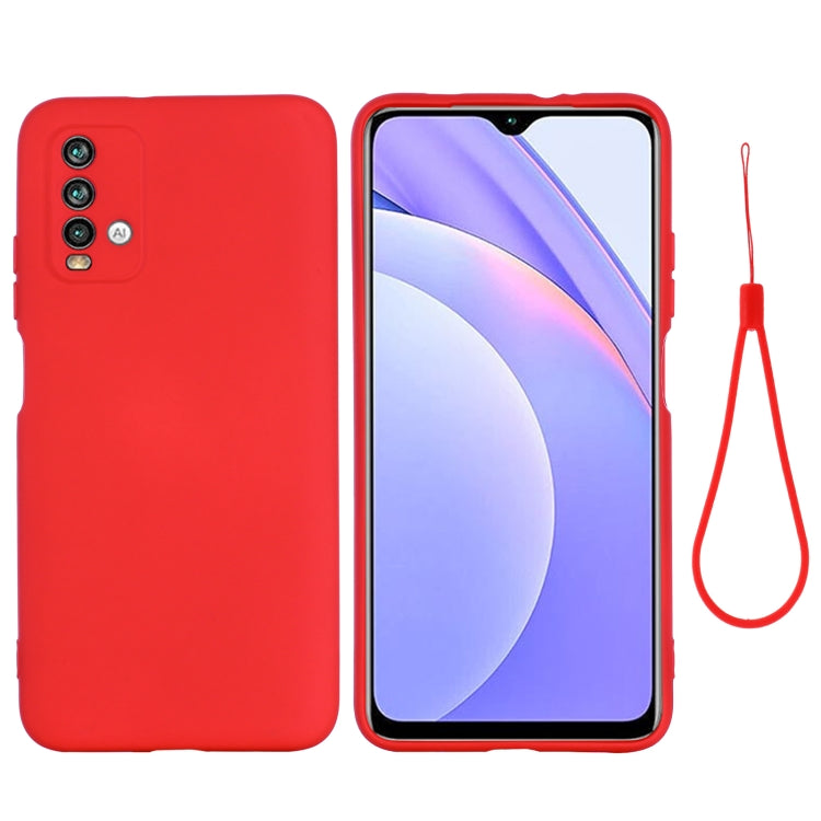 For Xiaomi Redmi Note 9 4G (CN Version) / Redmi 9 Power / Redmi 9T Pure Color Liquid Silicone Shockproof Full Coverage Case