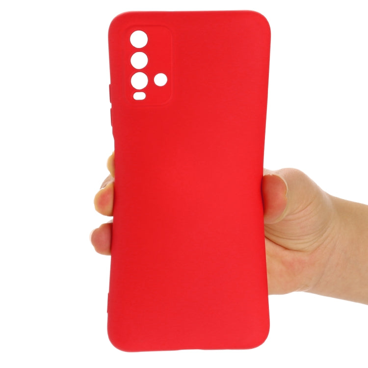 For Xiaomi Redmi Note 9 4G (CN Version) / Redmi 9 Power / Redmi 9T Pure Color Liquid Silicone Shockproof Full Coverage Case