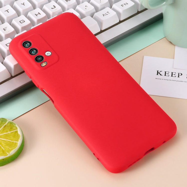 For Xiaomi Redmi Note 9 4G (CN Version) / Redmi 9 Power / Redmi 9T Pure Color Liquid Silicone Shockproof Full Coverage Case