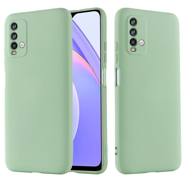 For Xiaomi Redmi Note 9 4G (CN Version) / Redmi 9 Power / Redmi 9T Pure Color Liquid Silicone Shockproof Full Coverage Case