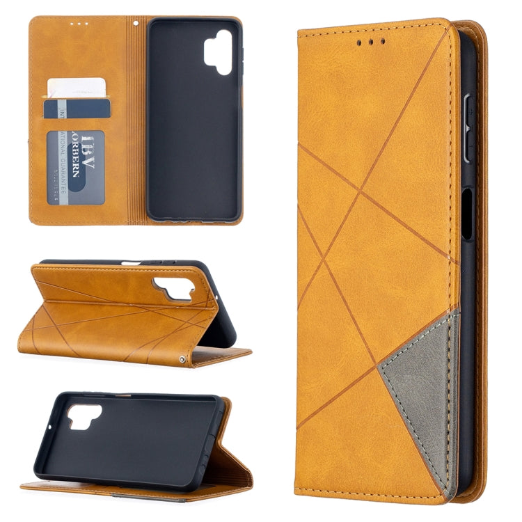 For Samsung Galaxy A32 5G Prismatic Invisible Magnetic Horizontal Flip Leather Case with Holder & Card Slots & Photo Frame