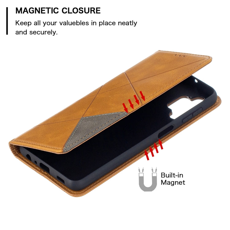 For Samsung Galaxy A32 5G Prismatic Invisible Magnetic Horizontal Flip Leather Case with Holder & Card Slots & Photo Frame