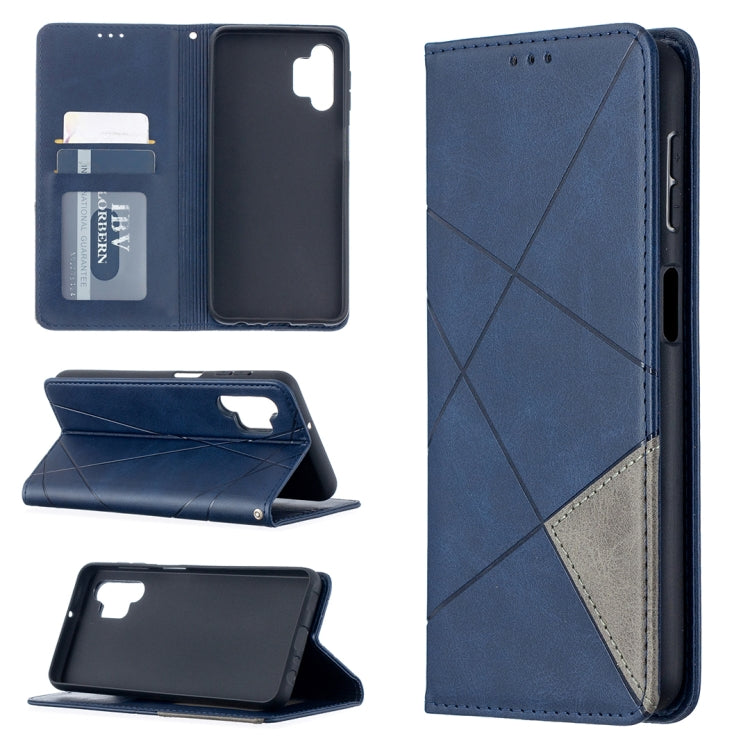For Samsung Galaxy A32 5G Prismatic Invisible Magnetic Horizontal Flip Leather Case with Holder & Card Slots & Photo Frame