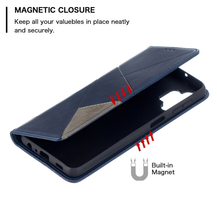 For Samsung Galaxy A32 5G Prismatic Invisible Magnetic Horizontal Flip Leather Case with Holder & Card Slots & Photo Frame