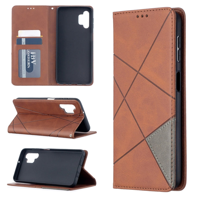 For Samsung Galaxy A32 5G Prismatic Invisible Magnetic Horizontal Flip Leather Case with Holder & Card Slots & Photo Frame