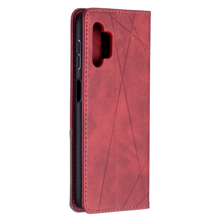 For Samsung Galaxy A32 5G Prismatic Invisible Magnetic Horizontal Flip Leather Case with Holder & Card Slots & Photo Frame