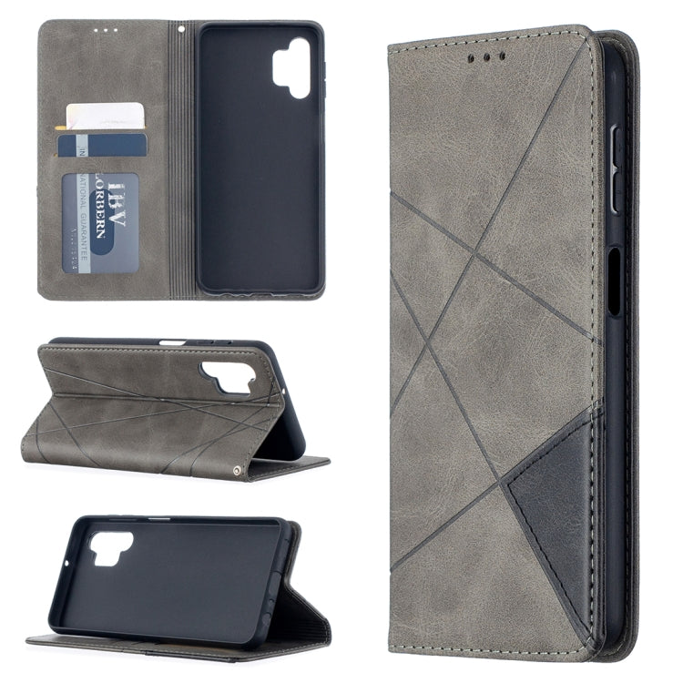For Samsung Galaxy A32 5G Prismatic Invisible Magnetic Horizontal Flip Leather Case with Holder & Card Slots & Photo Frame
