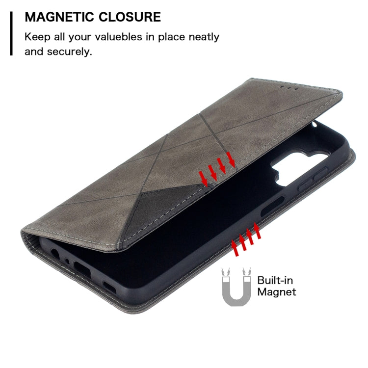 For Samsung Galaxy A32 5G Prismatic Invisible Magnetic Horizontal Flip Leather Case with Holder & Card Slots & Photo Frame