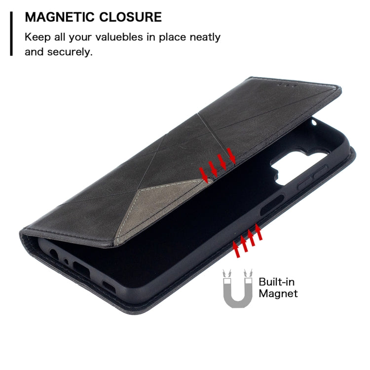 For Samsung Galaxy A32 5G Prismatic Invisible Magnetic Horizontal Flip Leather Case with Holder & Card Slots & Photo Frame