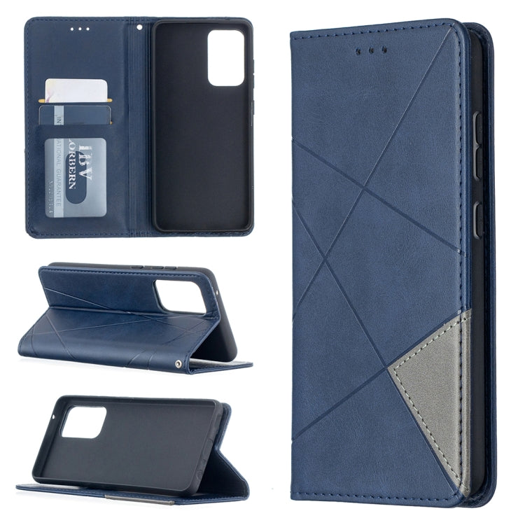 For Samsung Galaxy A52 5G / 4G Prismatic Invisible Magnetic Horizontal Flip Leather Case with Holder & Card Slots & Photo Frame