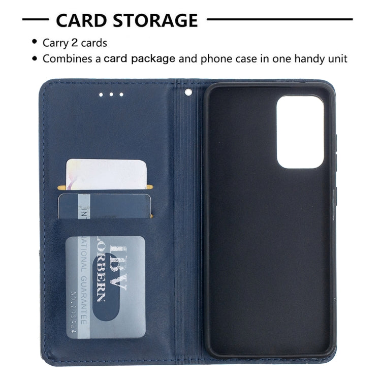 For Samsung Galaxy A52 5G / 4G Prismatic Invisible Magnetic Horizontal Flip Leather Case with Holder & Card Slots & Photo Frame
