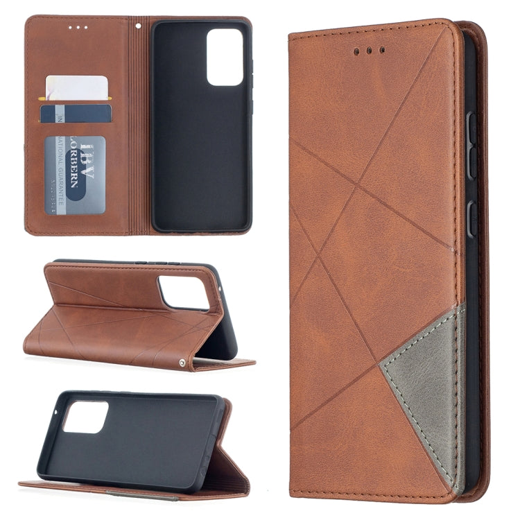 For Samsung Galaxy A52 5G / 4G Prismatic Invisible Magnetic Horizontal Flip Leather Case with Holder & Card Slots & Photo Frame