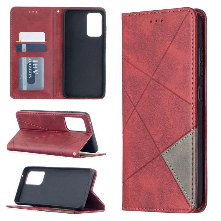 For Samsung Galaxy A52 5G / 4G Prismatic Invisible Magnetic Horizontal Flip Leather Case with Holder & Card Slots & Photo Frame