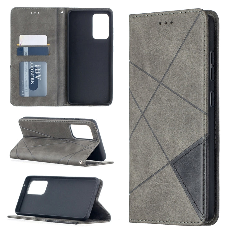 For Samsung Galaxy A52 5G / 4G Prismatic Invisible Magnetic Horizontal Flip Leather Case with Holder & Card Slots & Photo Frame