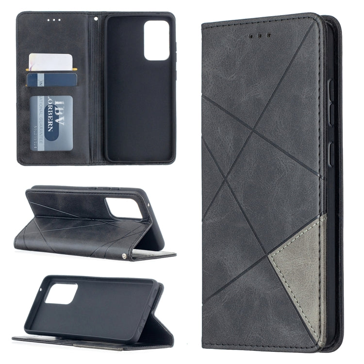 For Samsung Galaxy A52 5G / 4G Prismatic Invisible Magnetic Horizontal Flip Leather Case with Holder & Card Slots & Photo Frame