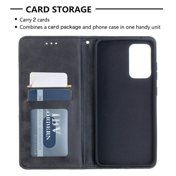 For Samsung Galaxy A52 5G / 4G Prismatic Invisible Magnetic Horizontal Flip Leather Case with Holder & Card Slots & Photo Frame