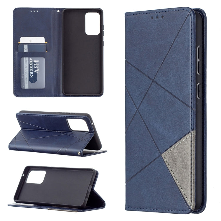 For Samsung Galaxy A72 5G / 4G Prismatic Invisible Magnetic Horizontal Flip Leather Case with Holder & Card Slots & Photo Frame
