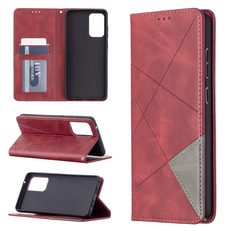 For Samsung Galaxy A72 5G / 4G Prismatic Invisible Magnetic Horizontal Flip Leather Case with Holder & Card Slots & Photo Frame