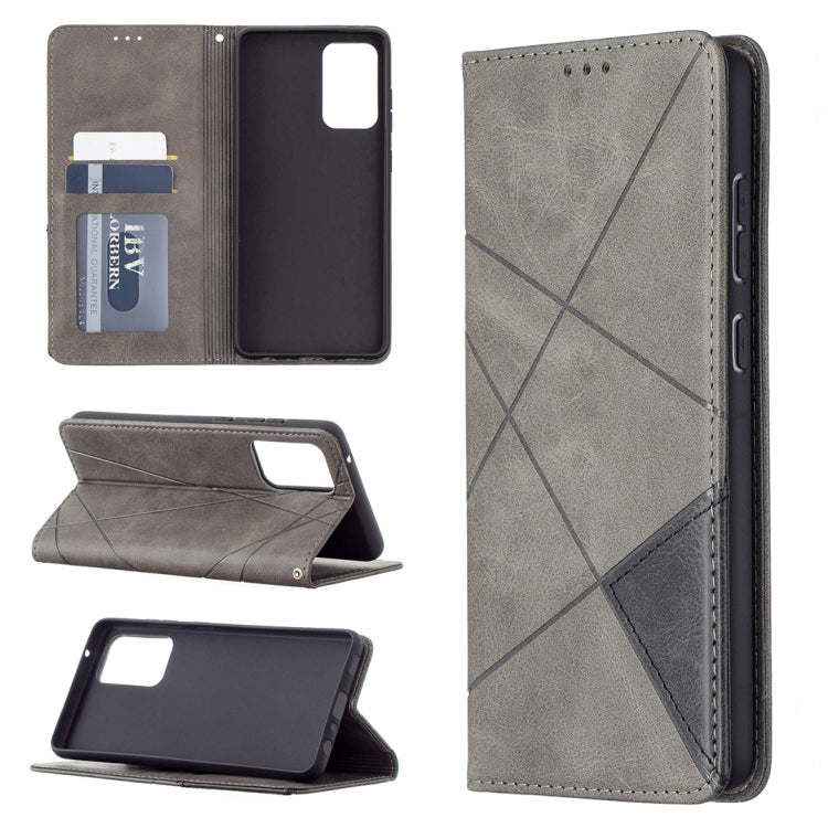For Samsung Galaxy A72 5G / 4G Prismatic Invisible Magnetic Horizontal Flip Leather Case with Holder & Card Slots & Photo Frame