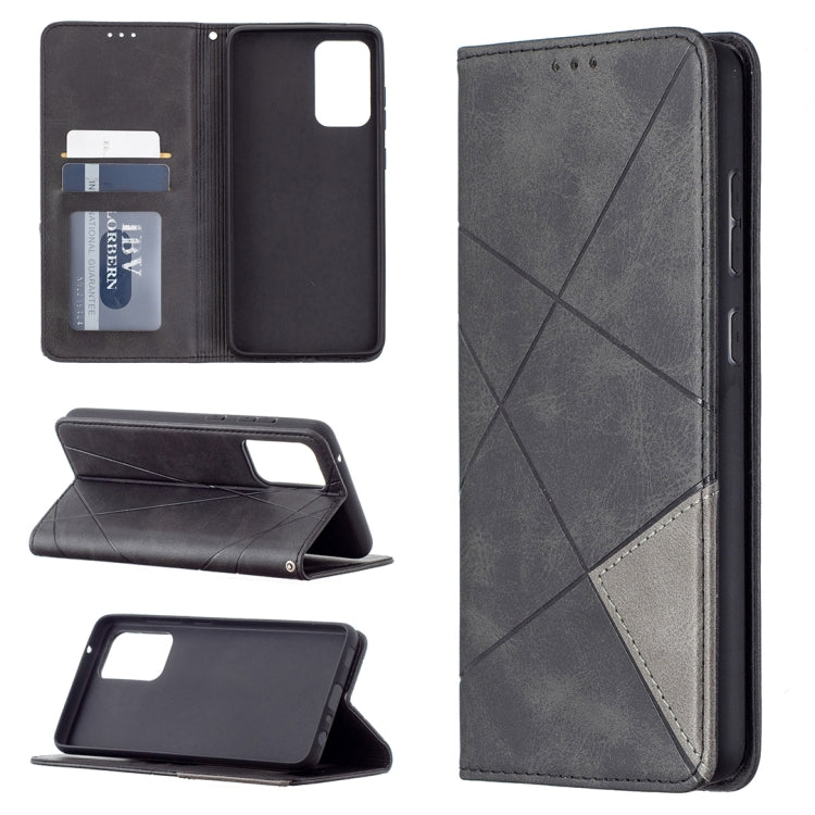 For Samsung Galaxy A72 5G / 4G Prismatic Invisible Magnetic Horizontal Flip Leather Case with Holder & Card Slots & Photo Frame