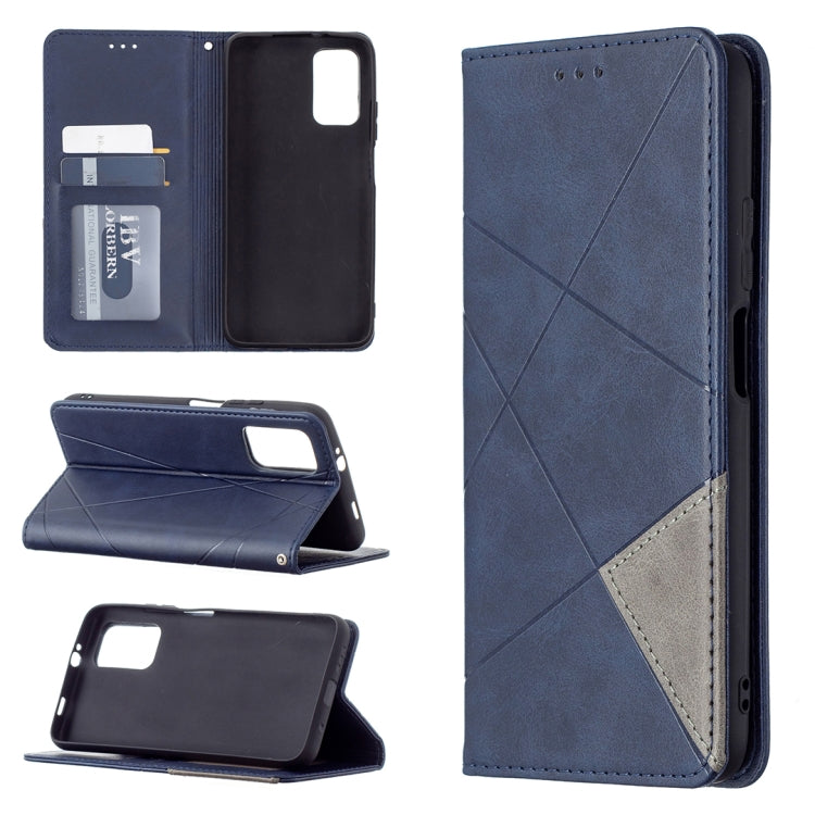 For Xiaomi Poco M3 Prismatic Invisible Magnetic Horizontal Flip Leather Case with Holder & Card Slots & Photo Frame