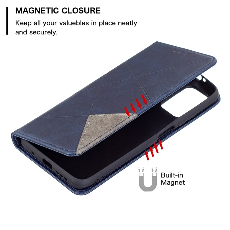 For Xiaomi Poco M3 Prismatic Invisible Magnetic Horizontal Flip Leather Case with Holder & Card Slots & Photo Frame