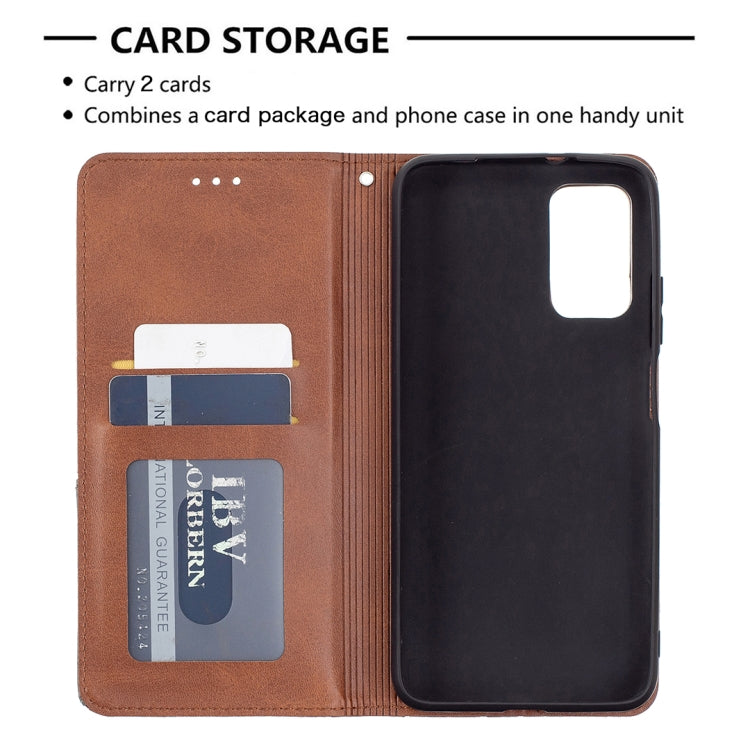 For Xiaomi Poco M3 Prismatic Invisible Magnetic Horizontal Flip Leather Case with Holder & Card Slots & Photo Frame