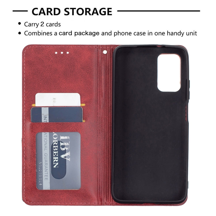 For Xiaomi Poco M3 Prismatic Invisible Magnetic Horizontal Flip Leather Case with Holder & Card Slots & Photo Frame