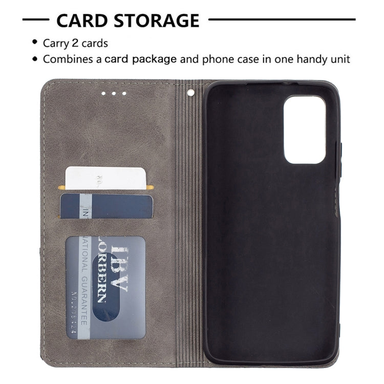 For Xiaomi Poco M3 Prismatic Invisible Magnetic Horizontal Flip Leather Case with Holder & Card Slots & Photo Frame
