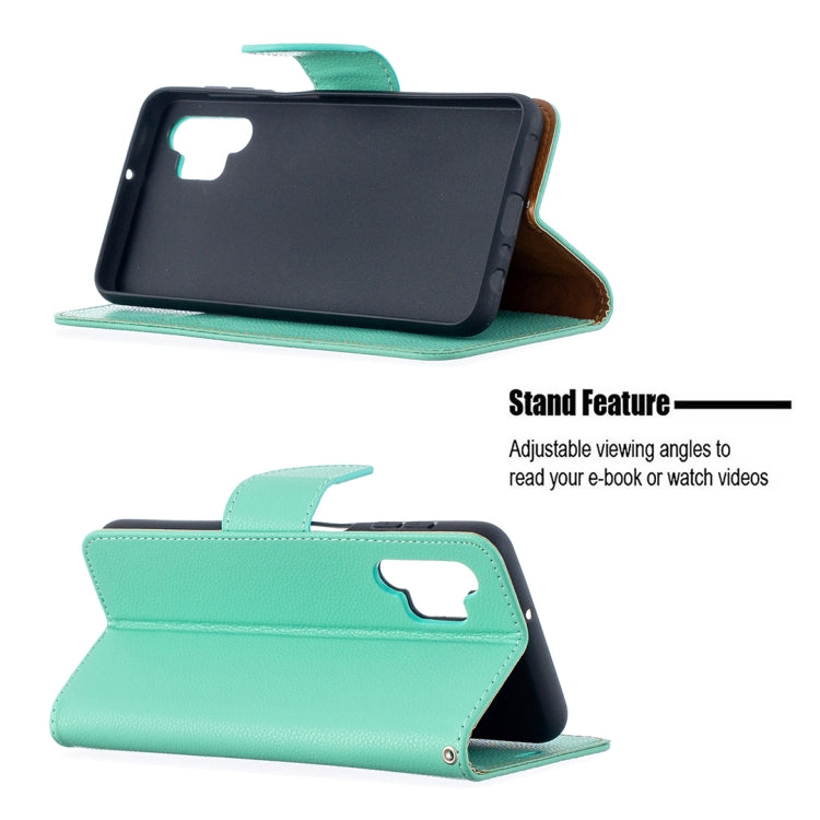 For Samsung Galaxy A32 5G Litchi Texture Pure Color Horizontal Flip PU Leather Case with Holder & Card Slots & Wallet & Lanyard