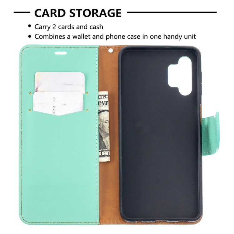 For Samsung Galaxy A32 5G Litchi Texture Pure Color Horizontal Flip PU Leather Case with Holder & Card Slots & Wallet & Lanyard