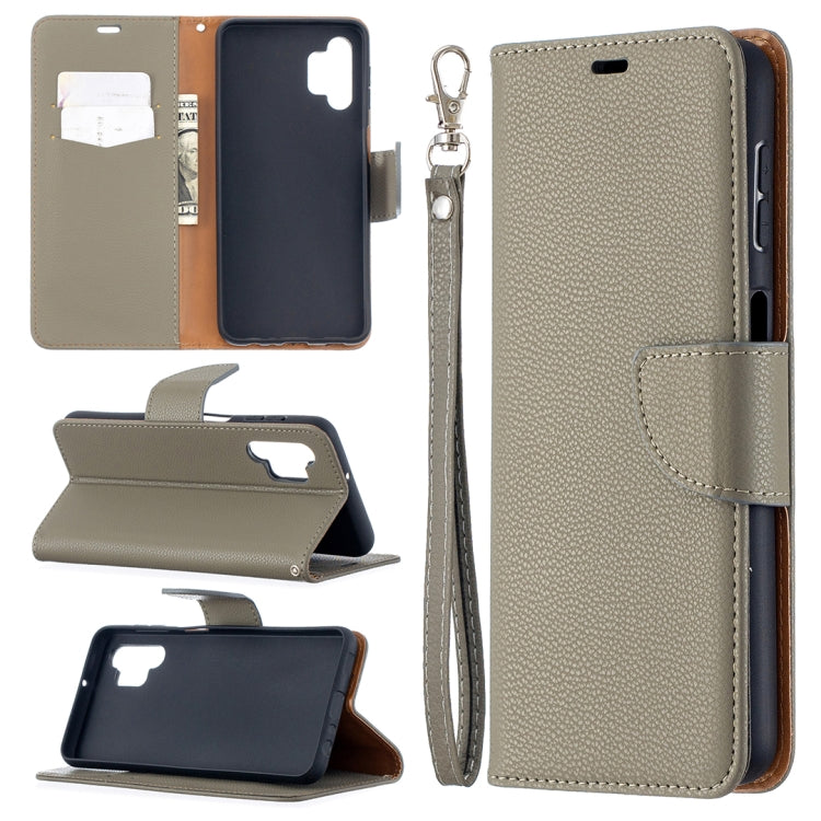 For Samsung Galaxy A32 5G Litchi Texture Pure Color Horizontal Flip PU Leather Case with Holder & Card Slots & Wallet & Lanyard