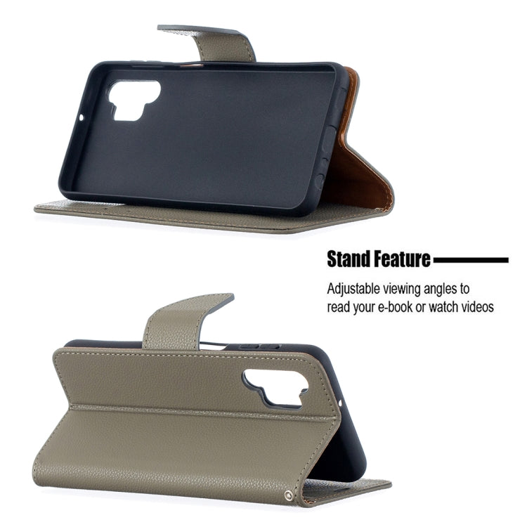 For Samsung Galaxy A32 5G Litchi Texture Pure Color Horizontal Flip PU Leather Case with Holder & Card Slots & Wallet & Lanyard