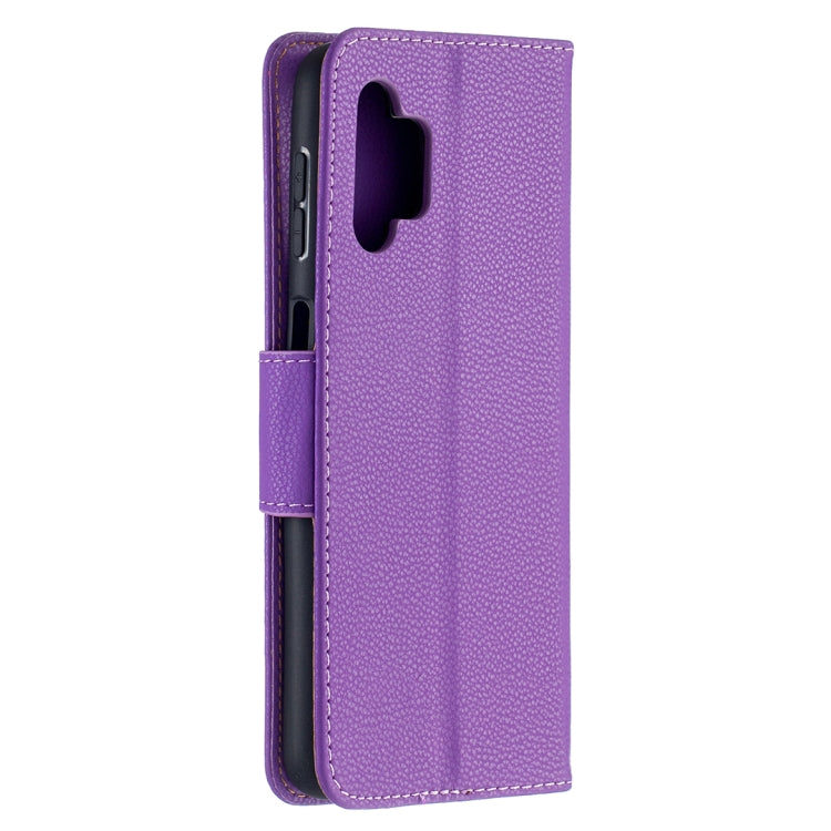 For Samsung Galaxy A32 5G Litchi Texture Pure Color Horizontal Flip PU Leather Case with Holder & Card Slots & Wallet & Lanyard