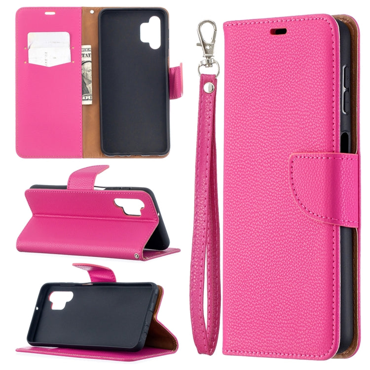 For Samsung Galaxy A32 5G Litchi Texture Pure Color Horizontal Flip PU Leather Case with Holder & Card Slots & Wallet & Lanyard