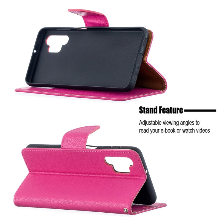 For Samsung Galaxy A32 5G Litchi Texture Pure Color Horizontal Flip PU Leather Case with Holder & Card Slots & Wallet & Lanyard