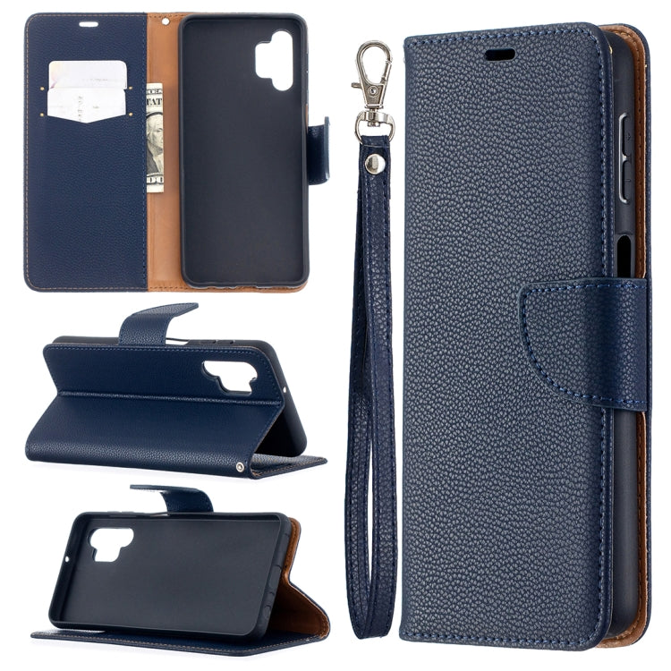 For Samsung Galaxy A32 5G Litchi Texture Pure Color Horizontal Flip PU Leather Case with Holder & Card Slots & Wallet & Lanyard