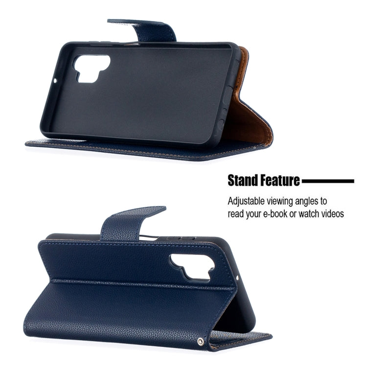 For Samsung Galaxy A32 5G Litchi Texture Pure Color Horizontal Flip PU Leather Case with Holder & Card Slots & Wallet & Lanyard