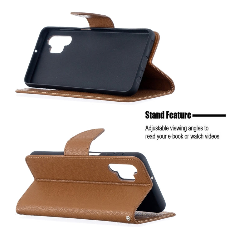 For Samsung Galaxy A32 5G Litchi Texture Pure Color Horizontal Flip PU Leather Case with Holder & Card Slots & Wallet & Lanyard