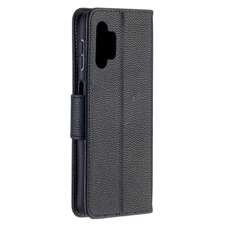 For Samsung Galaxy A32 5G Litchi Texture Pure Color Horizontal Flip PU Leather Case with Holder & Card Slots & Wallet & Lanyard
