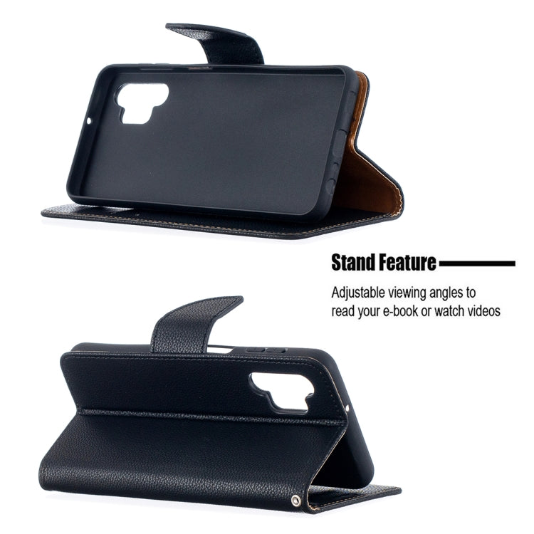 For Samsung Galaxy A32 5G Litchi Texture Pure Color Horizontal Flip PU Leather Case with Holder & Card Slots & Wallet & Lanyard