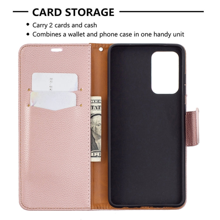 For Samsung Galaxy A72 5G Litchi Texture Pure Color Horizontal Flip PU Leather Case with Holder & Card Slots & Wallet & Lanyard