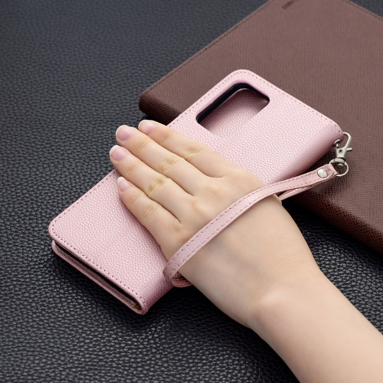 For Samsung Galaxy A72 5G Litchi Texture Pure Color Horizontal Flip PU Leather Case with Holder & Card Slots & Wallet & Lanyard