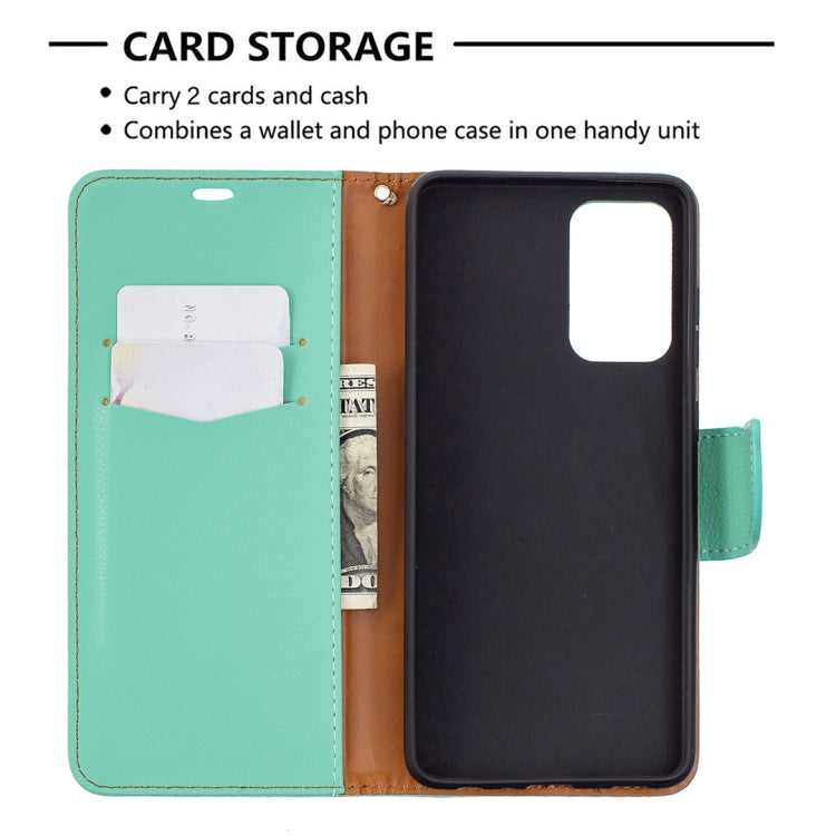 For Samsung Galaxy A72 5G Litchi Texture Pure Color Horizontal Flip PU Leather Case with Holder & Card Slots & Wallet & Lanyard